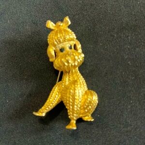 Vintage Monet Poodle Brooch. FAB!